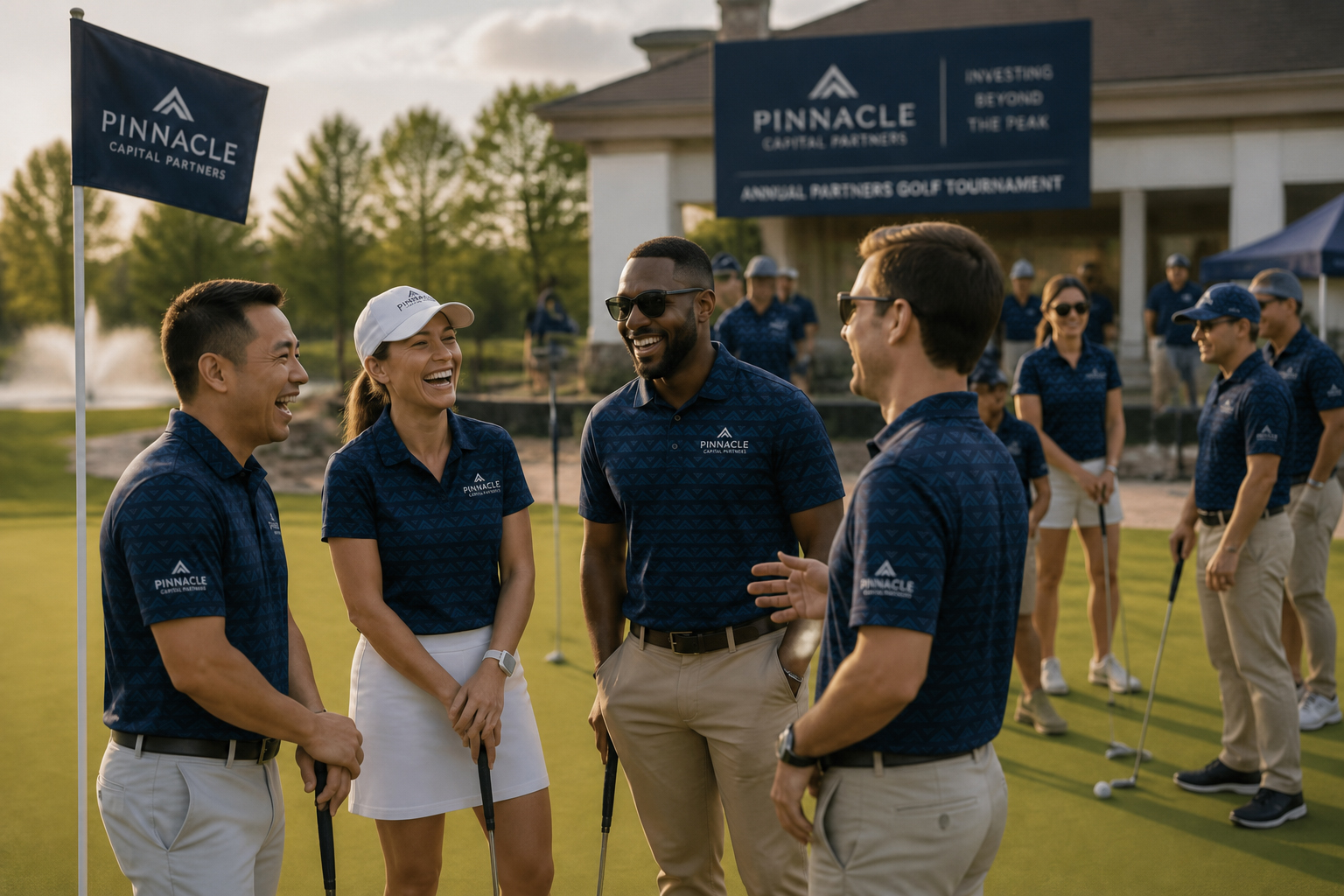 Corporate golf tournament in custom Butcher Golf apparel